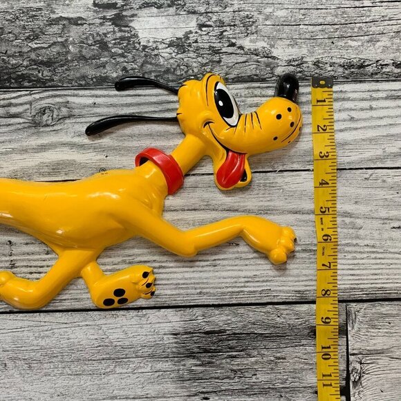 Rare Walt Disney Herstellung Germany Running Pluto Plastic Wall Decor Art 3D - Picture 7 of 7